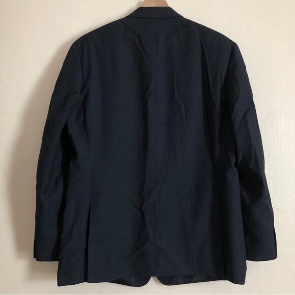Alfani Classic Fit Dark Navy Blue Notched Collar  Two Button Pockets Suit Jacket - Picture 2 of 11